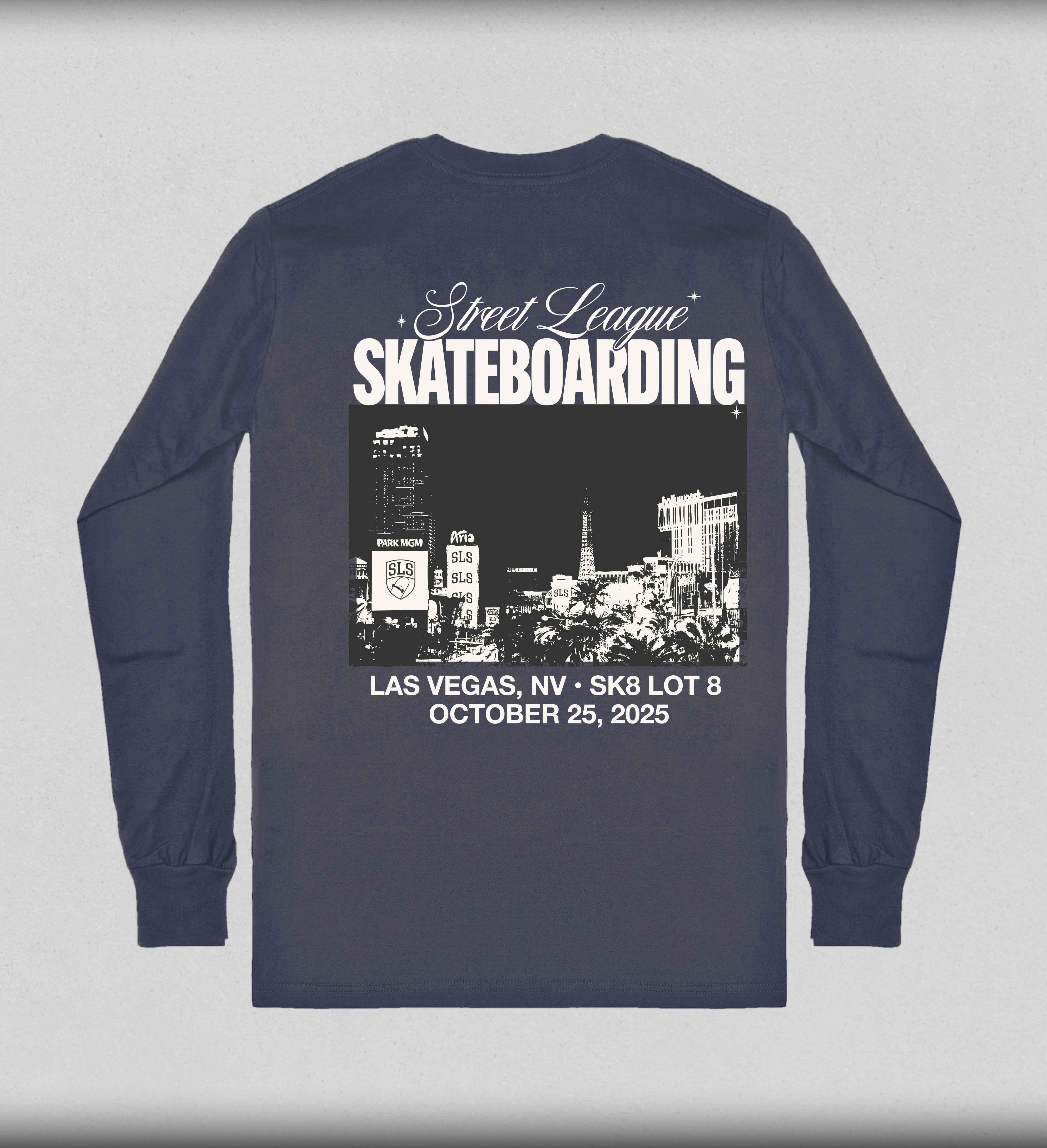 SLS Absolut Strip Long Sleeve tee - Street League Skateboarding Las Vegas