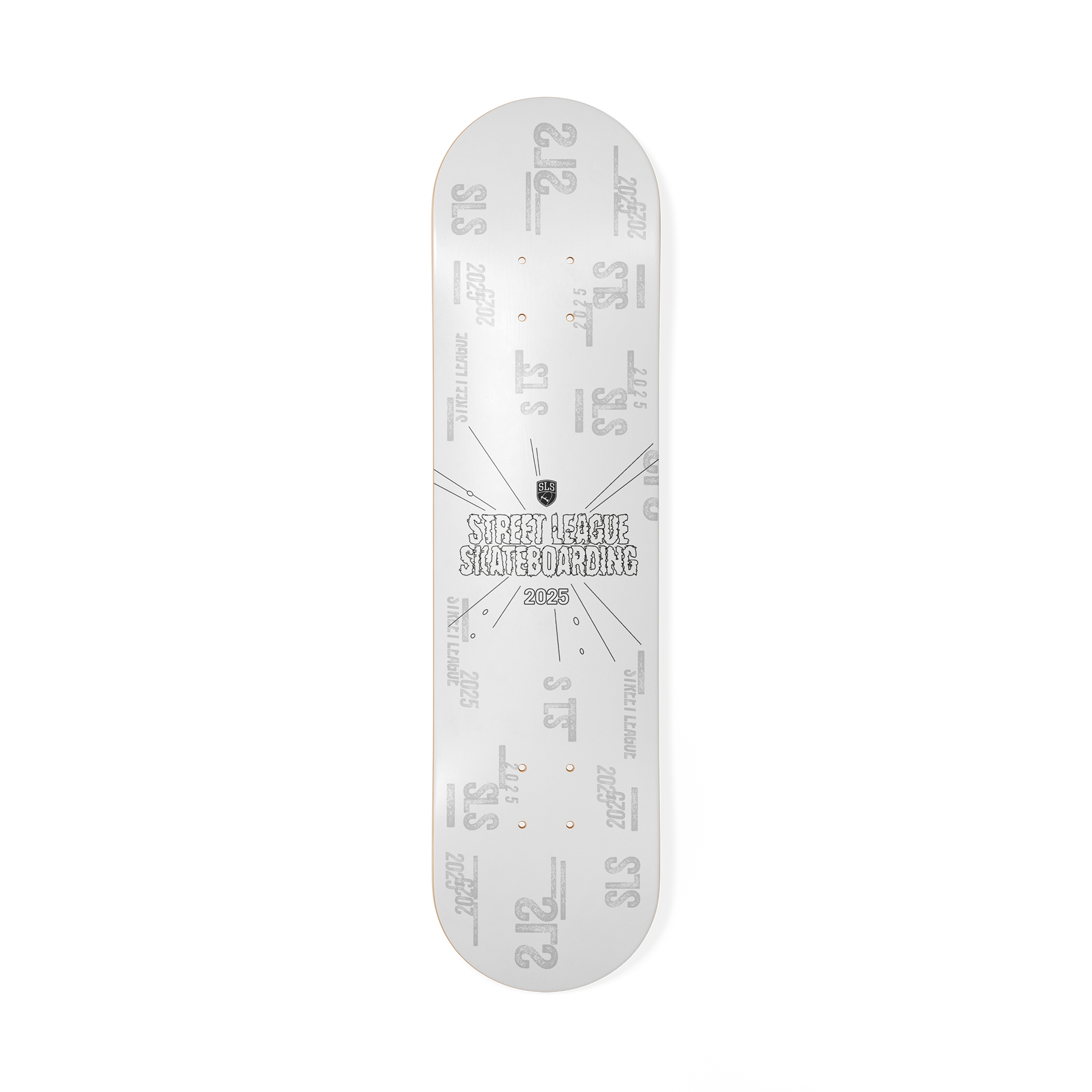 SLS Grunge Text distressed graphic 8.25 skate deck - Street League Skateboarding