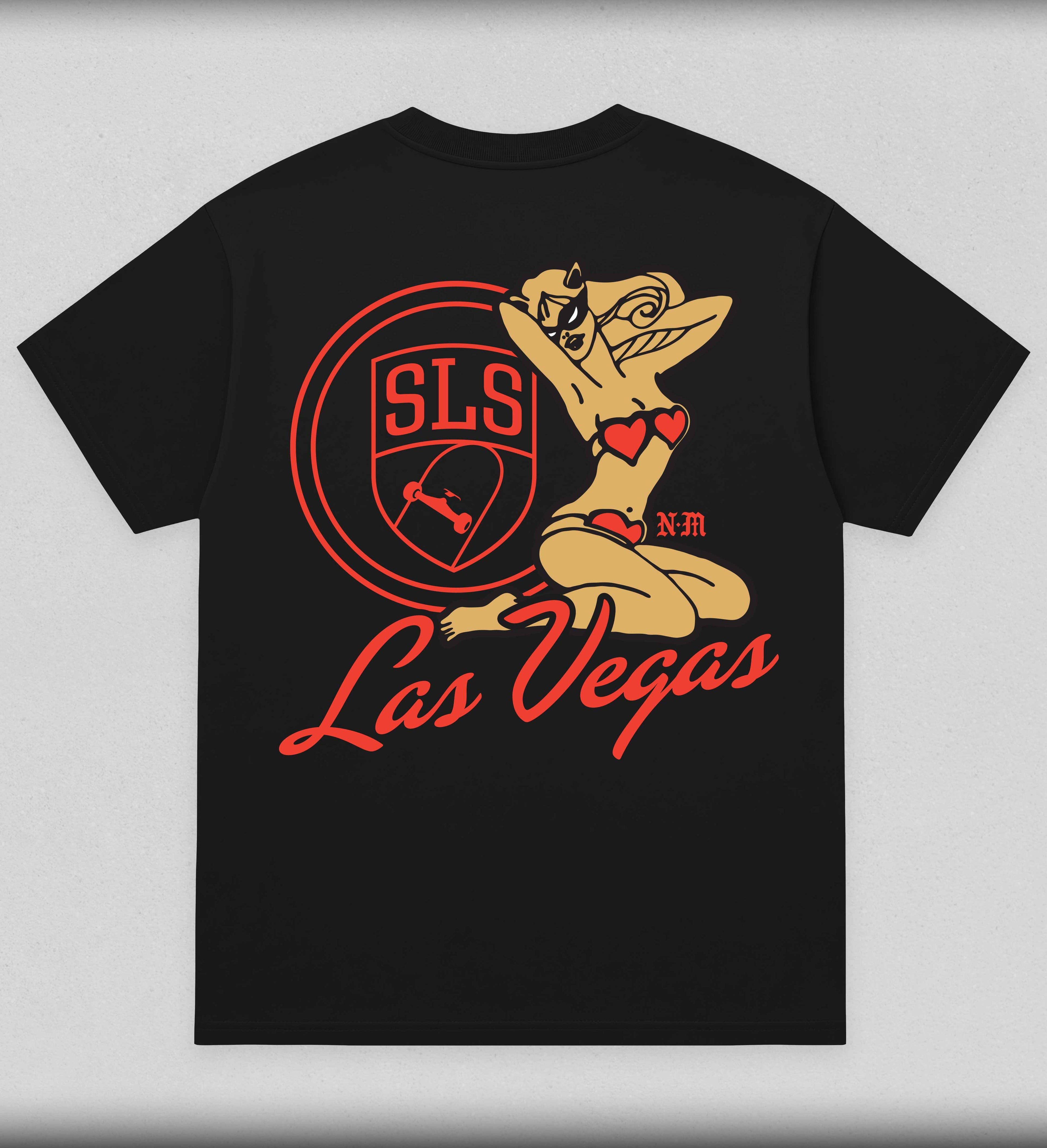 SLS x Never Made Heartbreaker pin-up tee - Street League Skateboarding Las Vegas