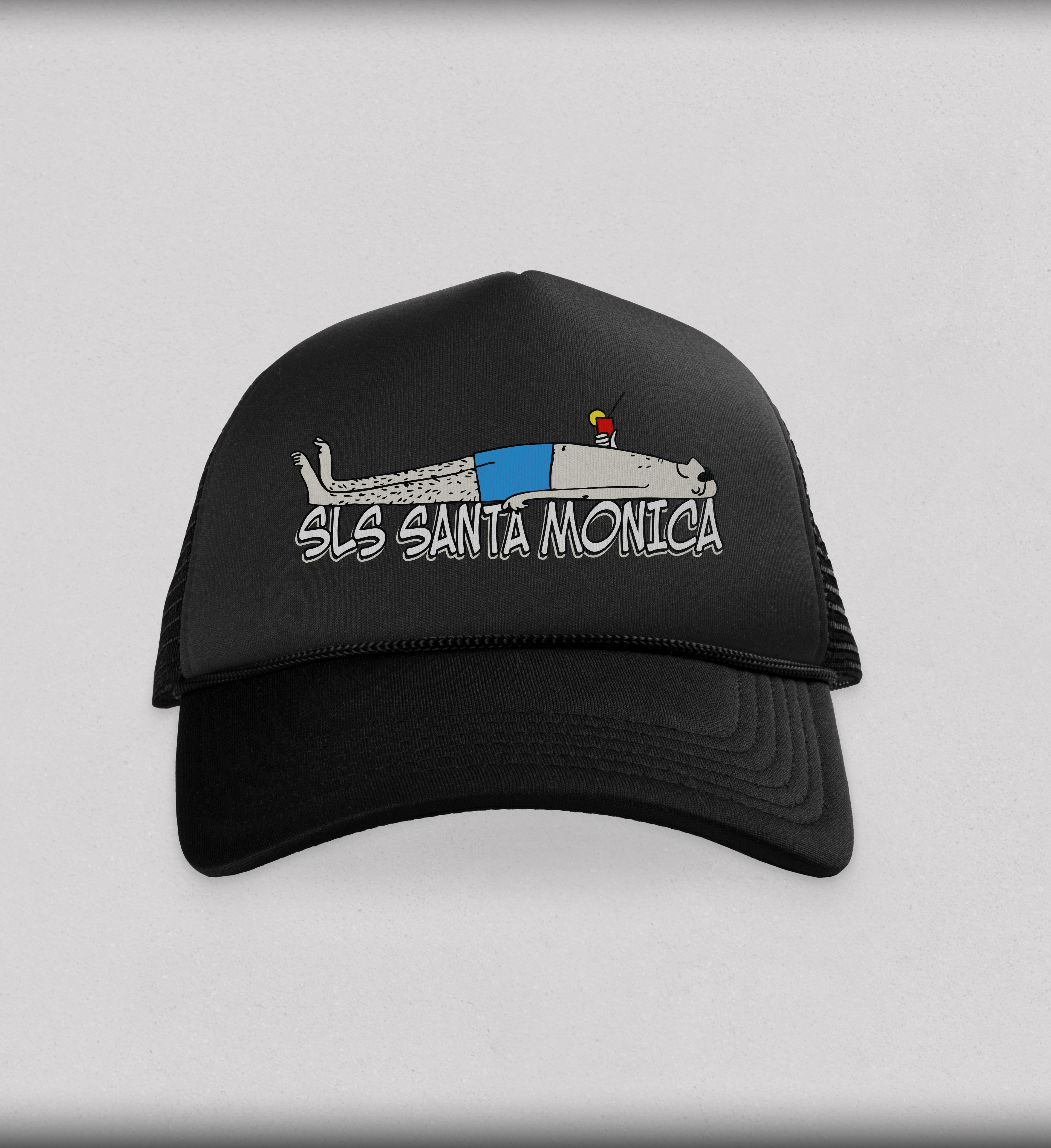 SLS Lazy Man Trucker Hat black mesh - Street League Skateboarding