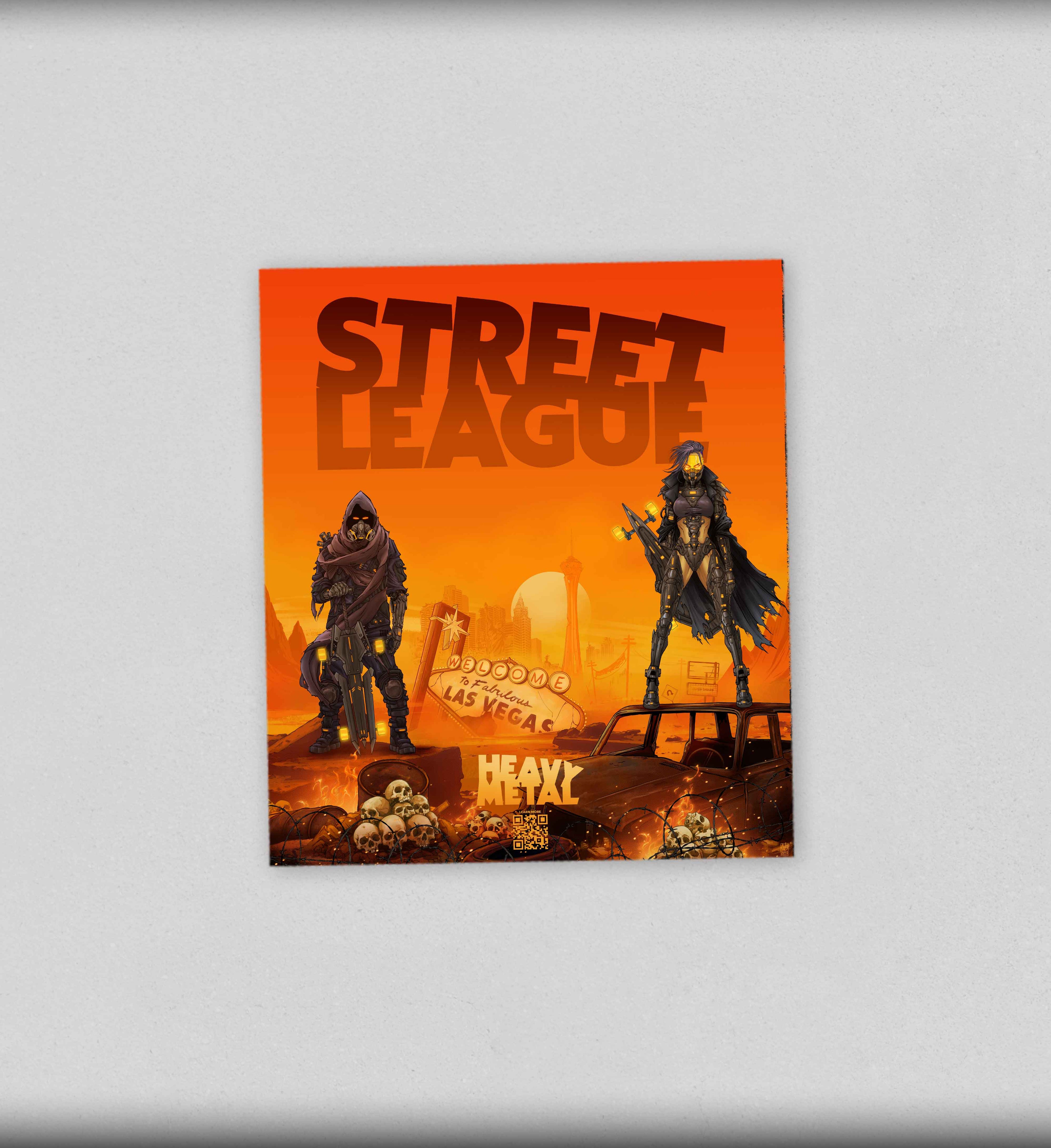 SLS x Heavy Metal Mini Poster apocalyptic Vegas artwork - Street League Skateboarding