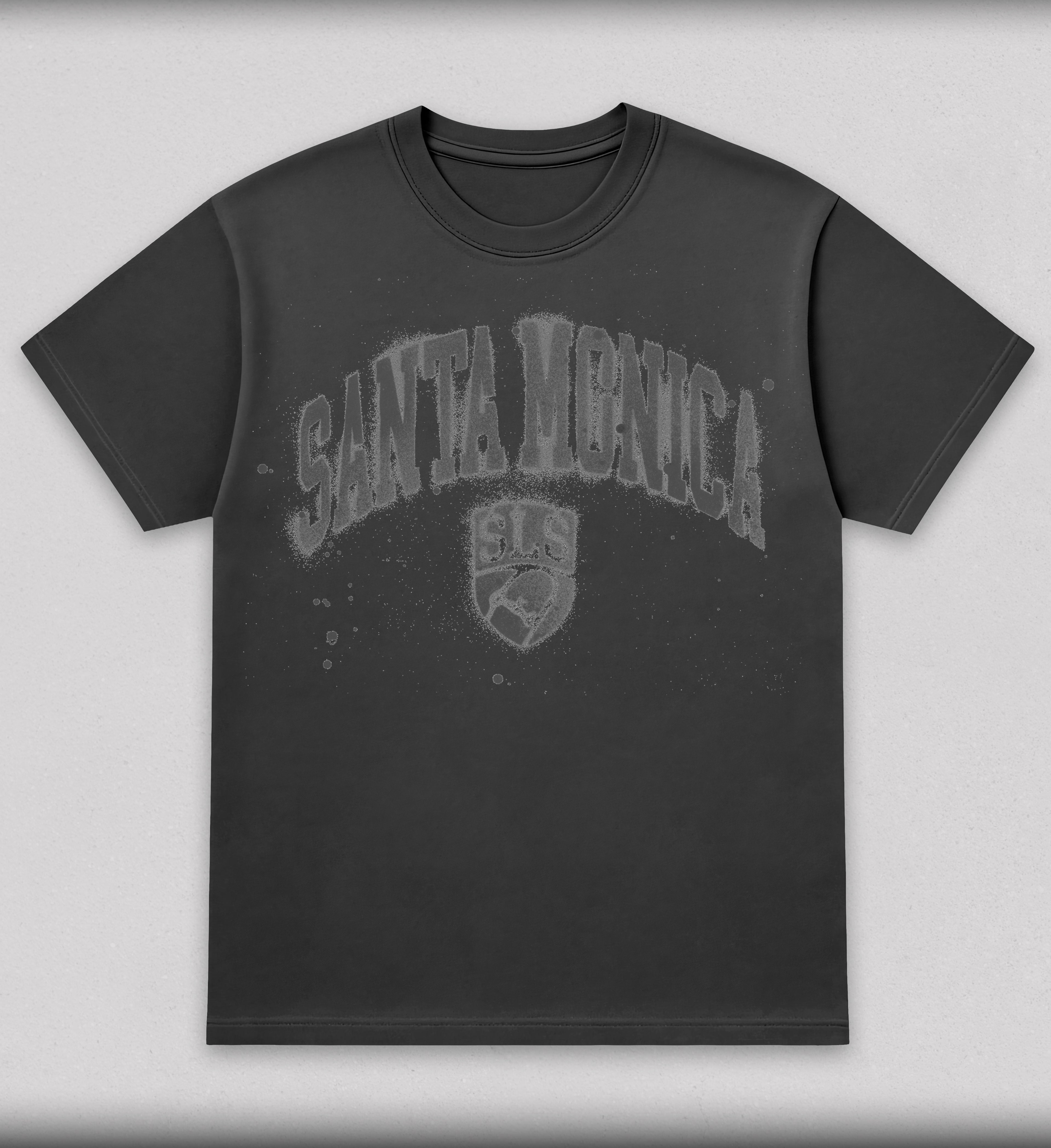 SLS x Joshua Vides Sprayed Santa Monica arch tee - Street League Skateboarding
